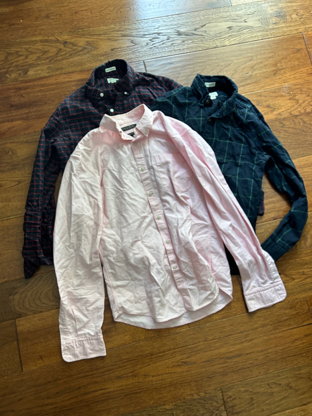 J.Crew Banana Republic Bundle - Men American Pima cotton checked oxford shirt